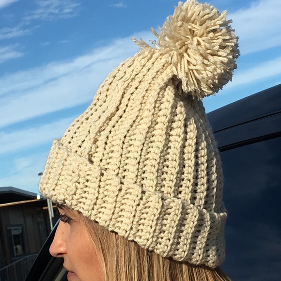 Handmade Ribbed Slouchy Beanie - Picture 2 of 6